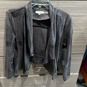 Light suede jacket in gray size XS